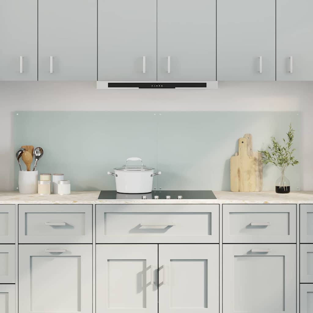 Køkken bagvæg 2 pcs Hvid 90 x 50 cm hærdet glas