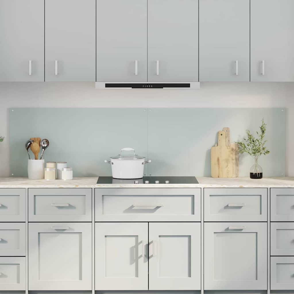 Køkken bagvæg 2 pcs Hvid 100 x 50 cm hærdet glas