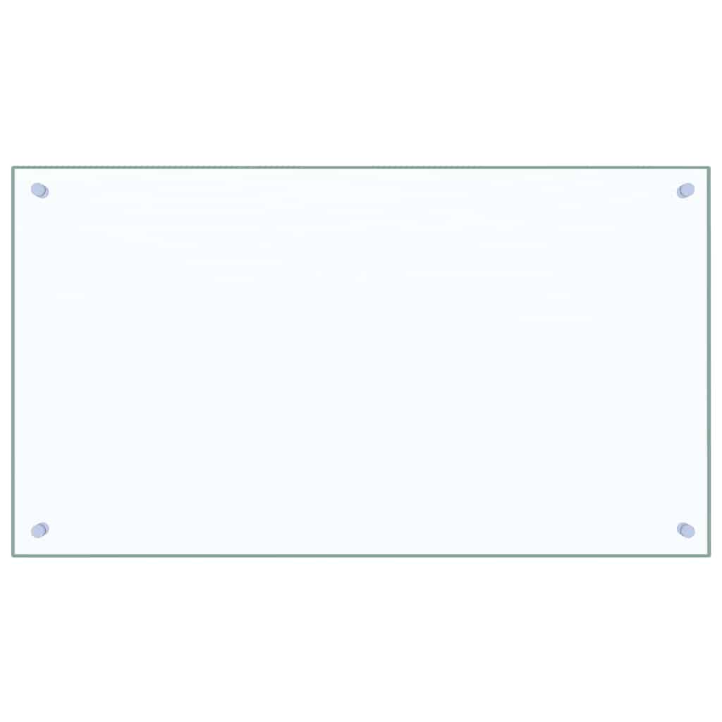 Køkken bagvæg 2 pcs Transparent 90 x 50 cm hærdet glas