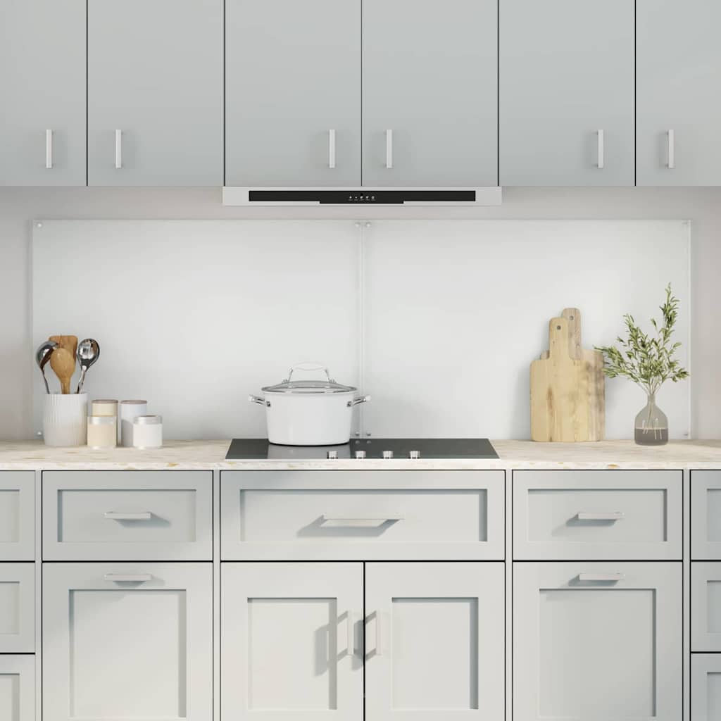 Køkken bagvæg 2 pcs Transparent 90 x 60 cm hærdet glas