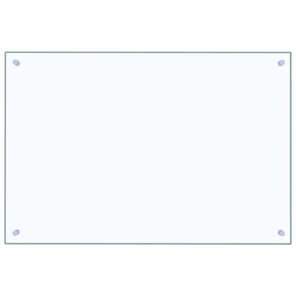 Køkken bagvæg 2 pcs Transparent 90 x 60 cm hærdet glas
