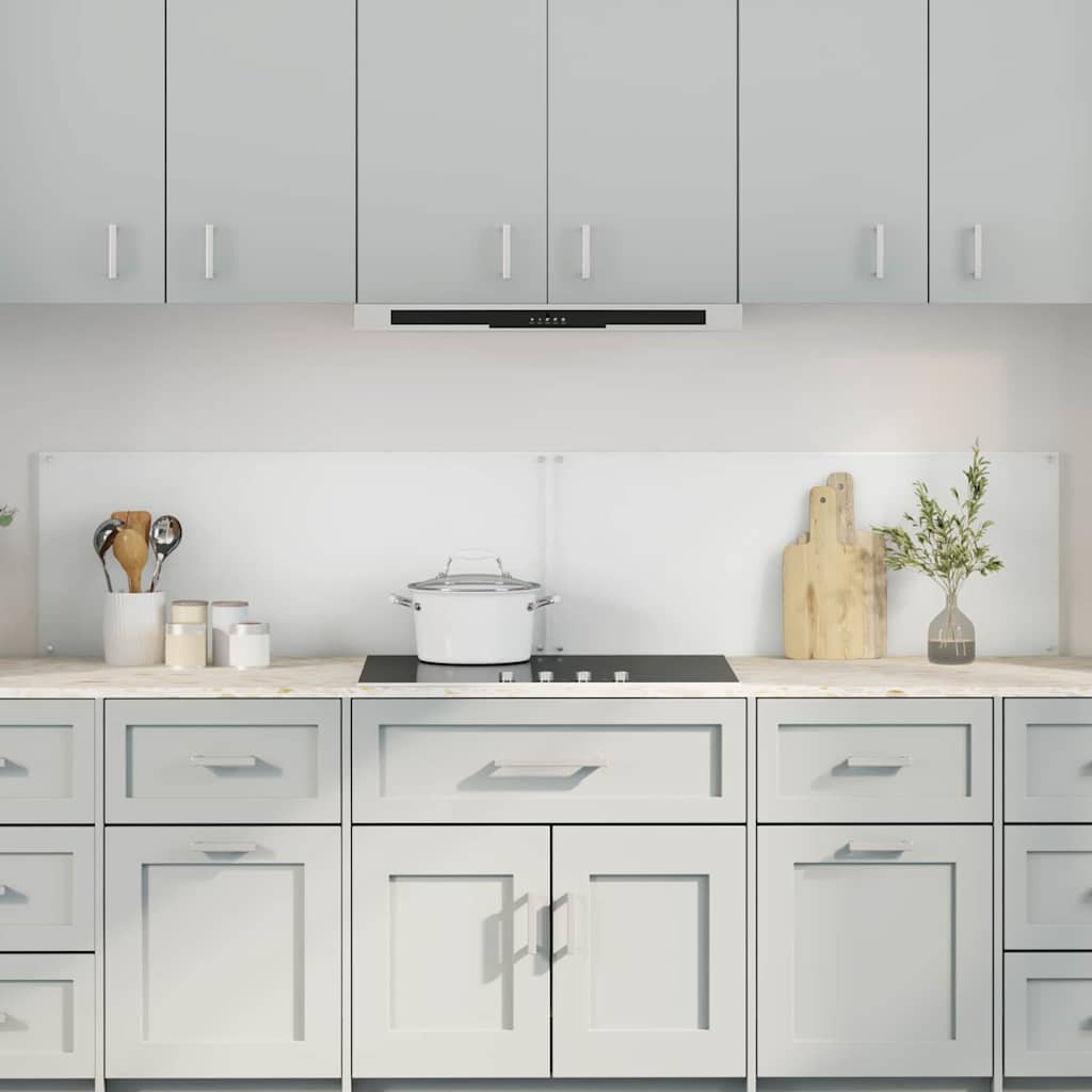 Køkken bagvæg 2 pcs Transparent 100 x 40 cm hærdet glas