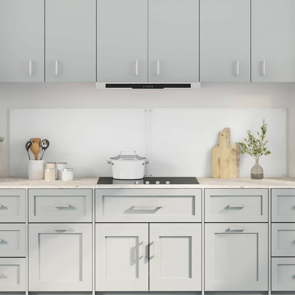 Køkken bagvæg 2 pcs Transparent 100 x 50 cm hærdet glas