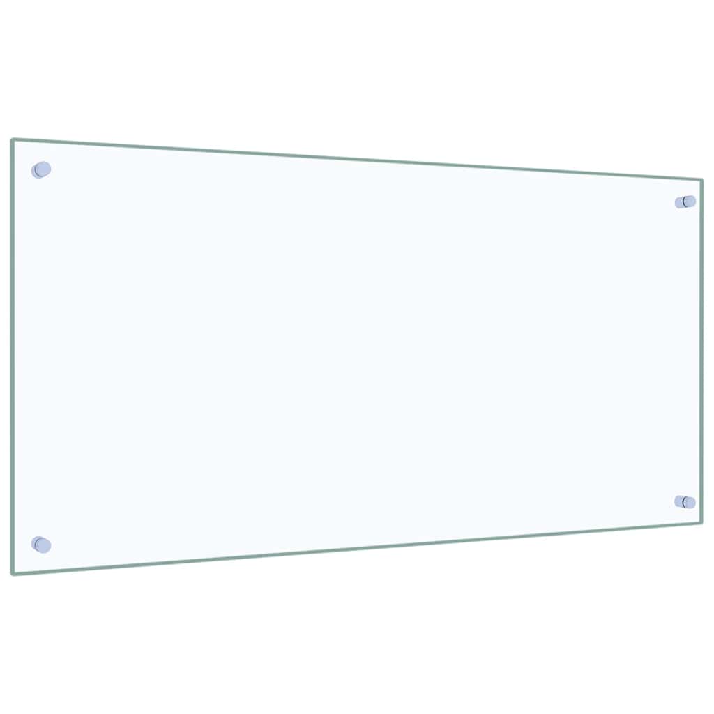 Køkken bagvæg 2 pcs Transparent 100 x 50 cm hærdet glas