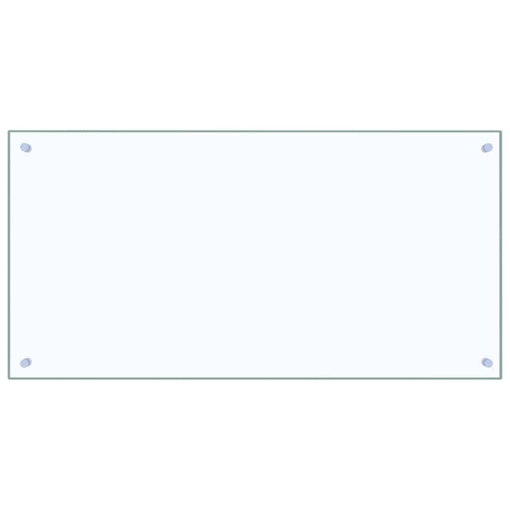 Køkken bagvæg 2 pcs Transparent 100 x 50 cm hærdet glas