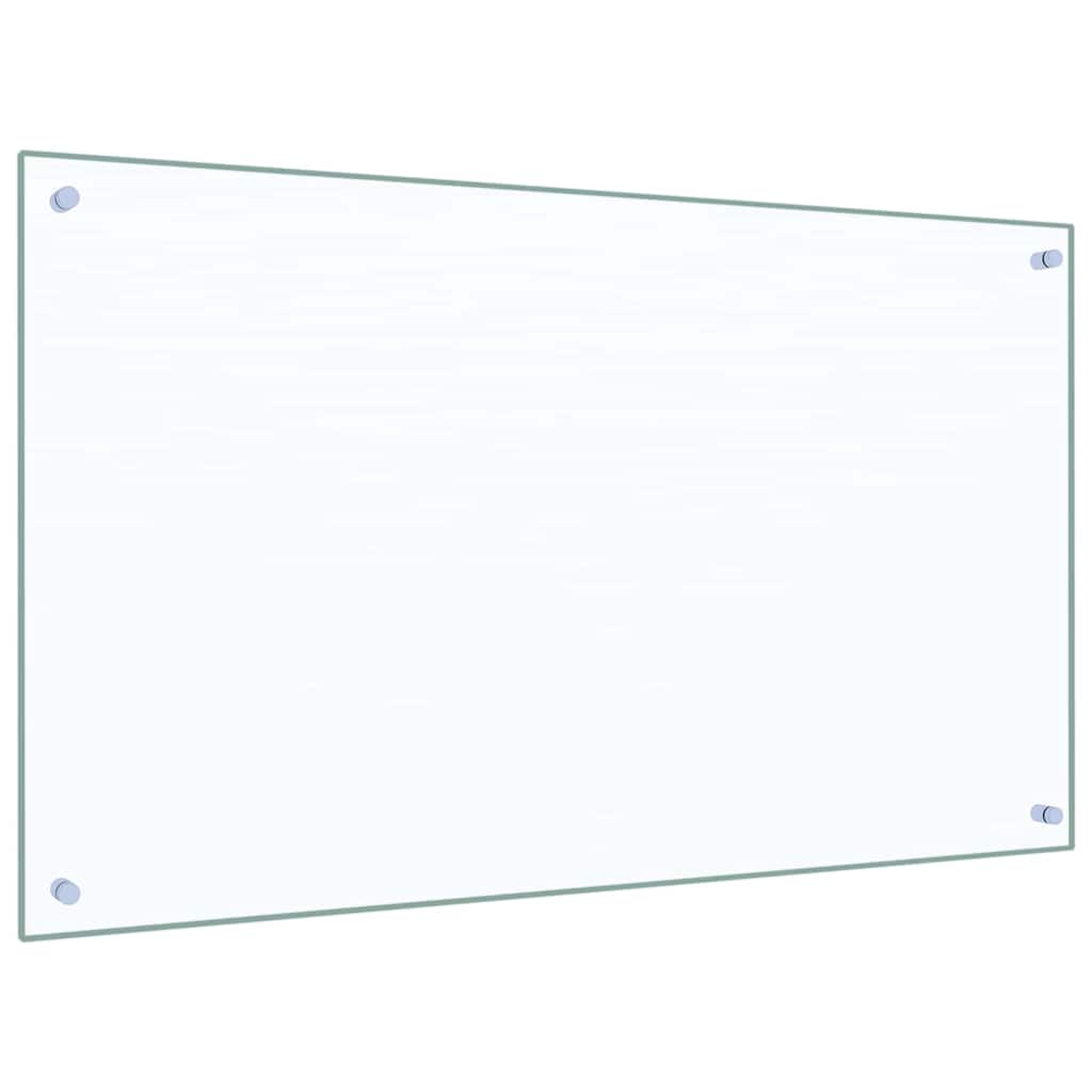 Køkken bagvæg 2 pcs Transparent 100 x 60 cm hærdet glas
