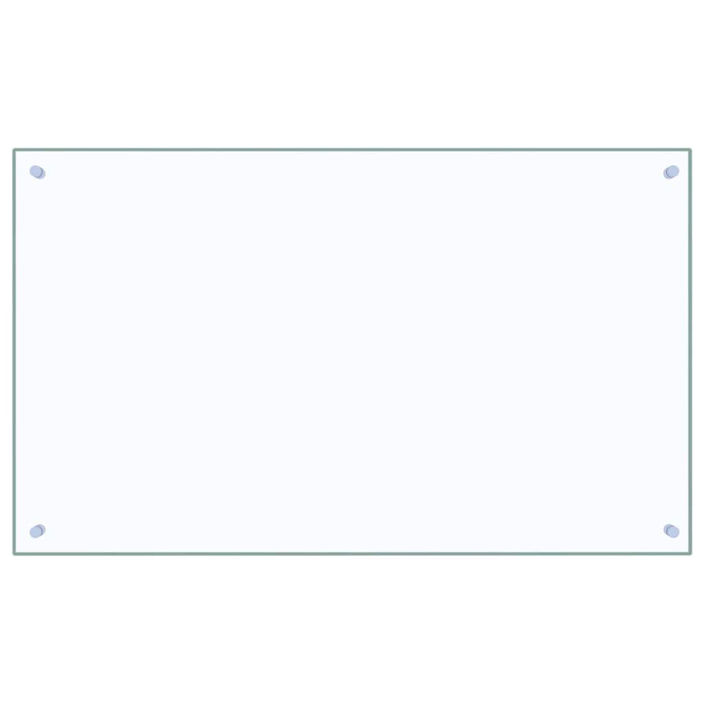 Køkken bagvæg 2 pcs Transparent 100 x 60 cm hærdet glas