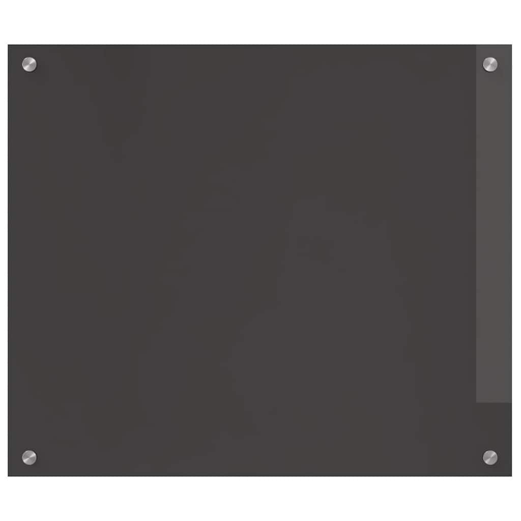 Køkken bagvæg 2 pcs Mørkegrå 70 x 60 cm hærdet glas