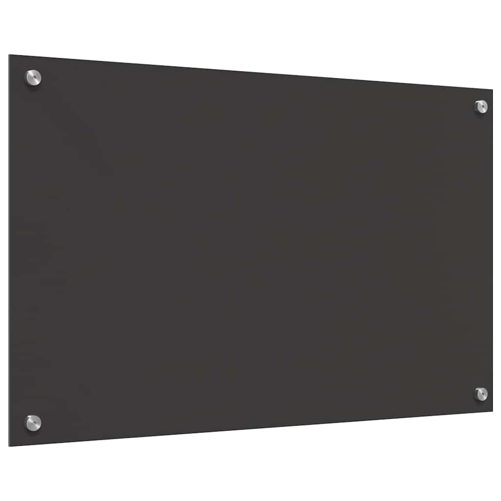 Køkken bagvæg 2 pcs Mørkegrå 80 x 50 cm hærdet glas
