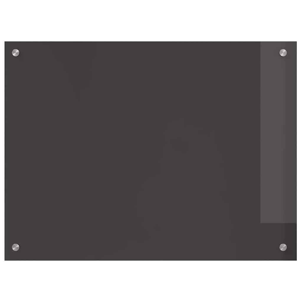 Køkken bagvæg 2 pcs Mørkegrå 80 x 60 cm hærdet glas