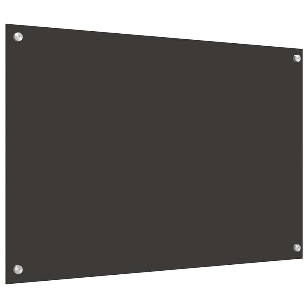 Køkken bagvæg 2 pcs Mørkegrå 90 x 60 cm hærdet glas