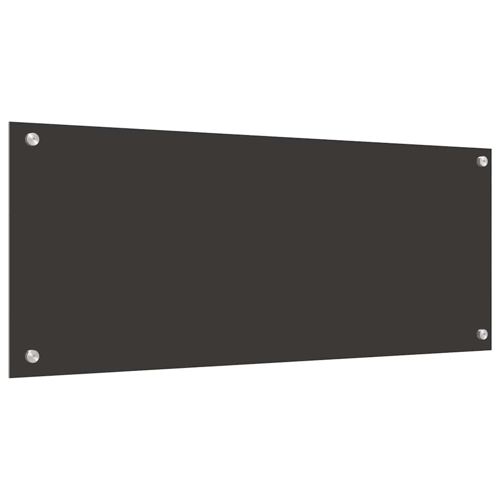 Køkken bagvæg 2 pcs Mørkegrå 100 x 40 cm hærdet glas