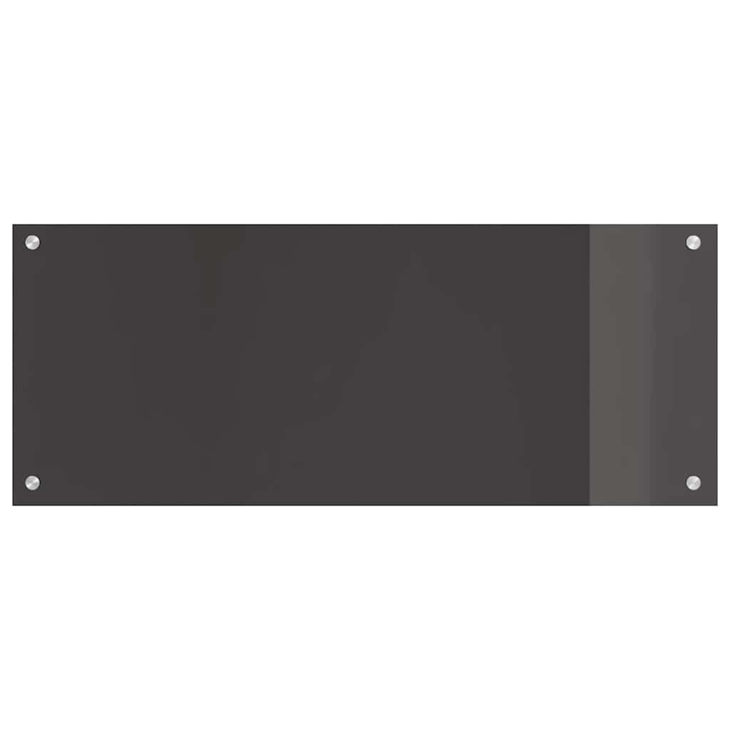 Køkken bagvæg 2 pcs Mørkegrå 100 x 40 cm hærdet glas