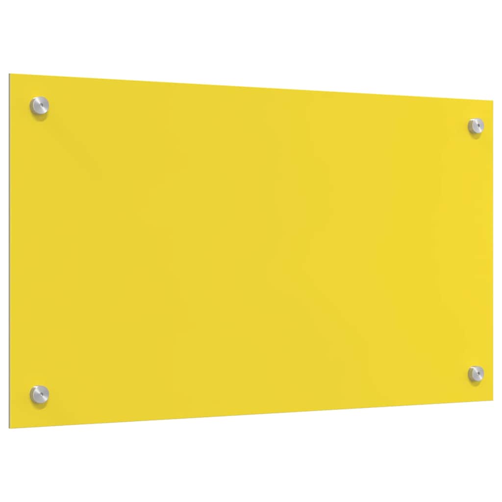 Køkken bagvæg 2 pcs Gul 70 x 40 cm hærdet glas