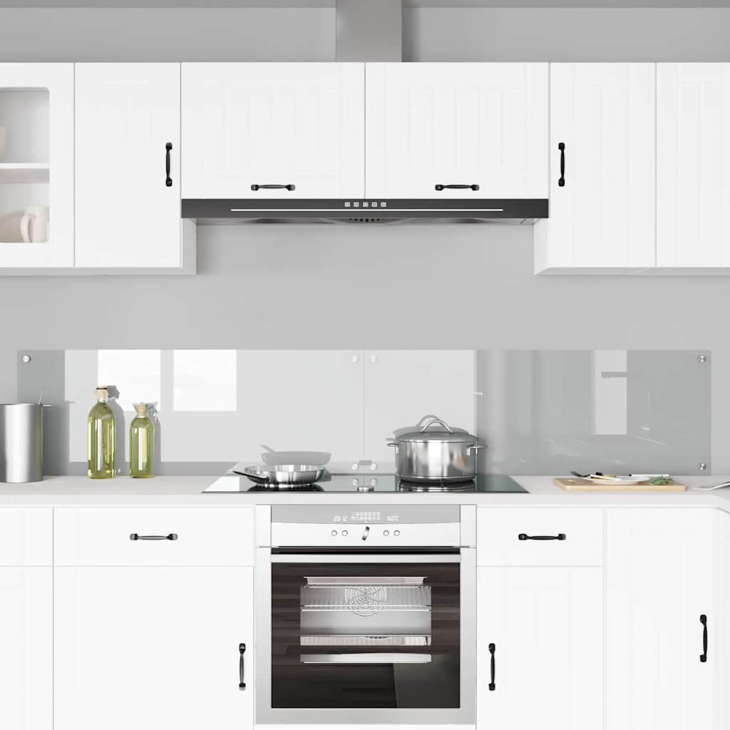 Køkken bagvæg 2 pcs Transparent 110 x 40 cm hærdet glas