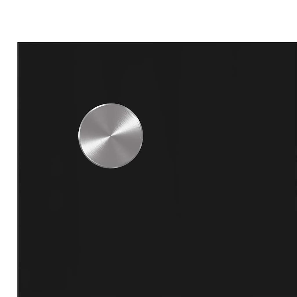 Køkken bagvæg 2 pcs Sort 110 x 40 cm hærdet glas