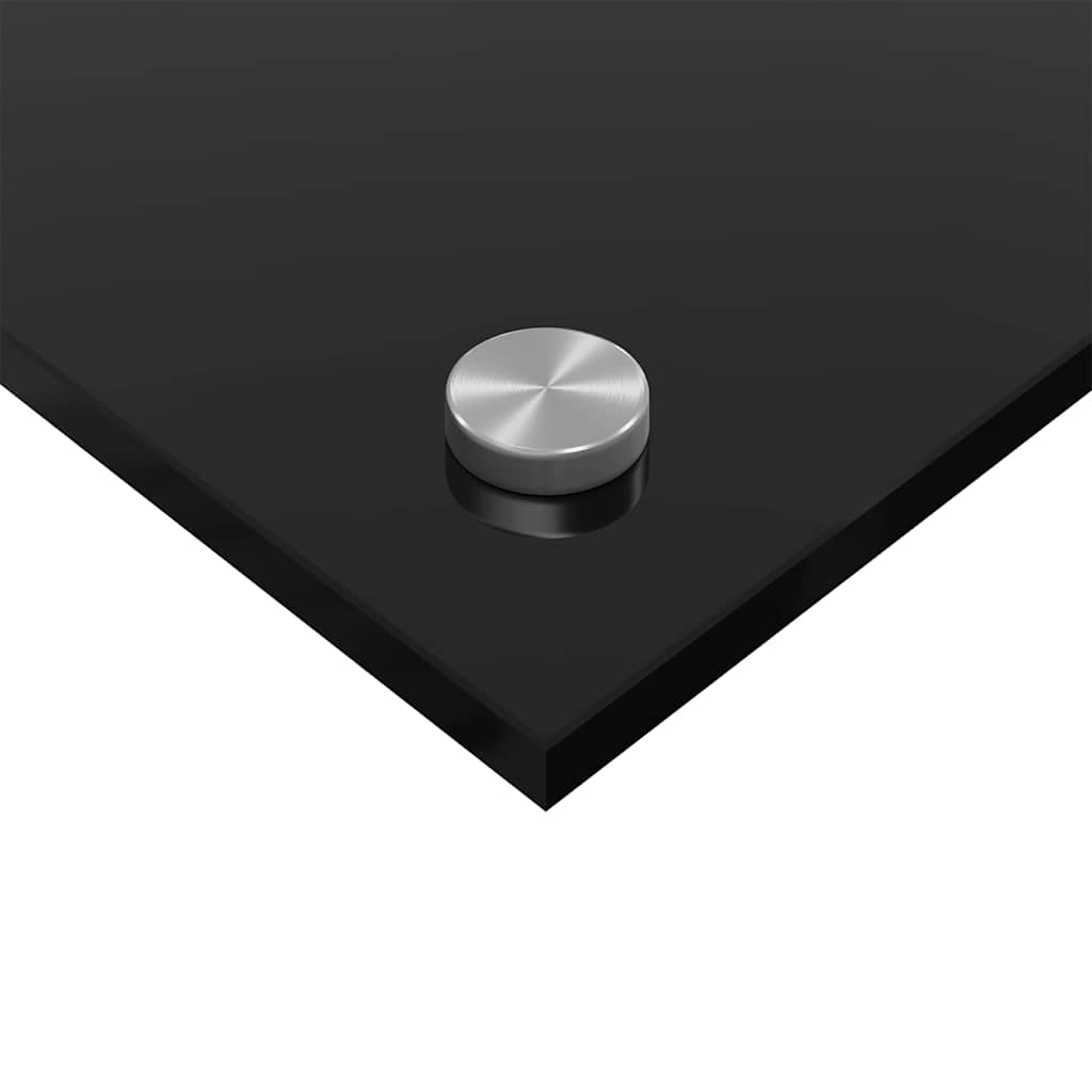 Køkken bagvæg 2 pcs Sort 110 x 60 cm hærdet glas