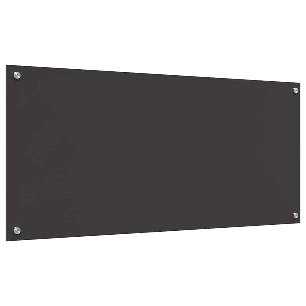 Køkken bagvæg 2 pcs Mørkegrå 110 x 50 cm hærdet glas