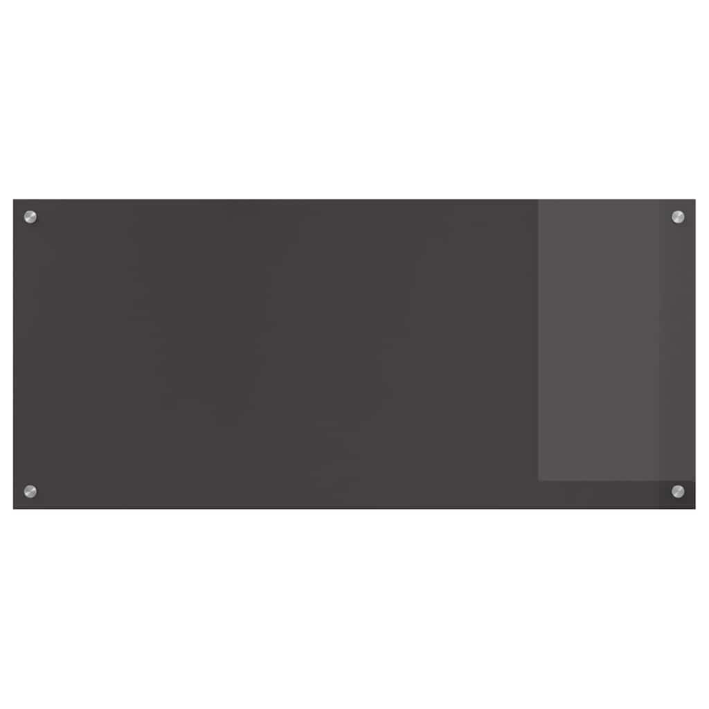 Køkken bagvæg 2 pcs Mørkegrå 110 x 50 cm hærdet glas
