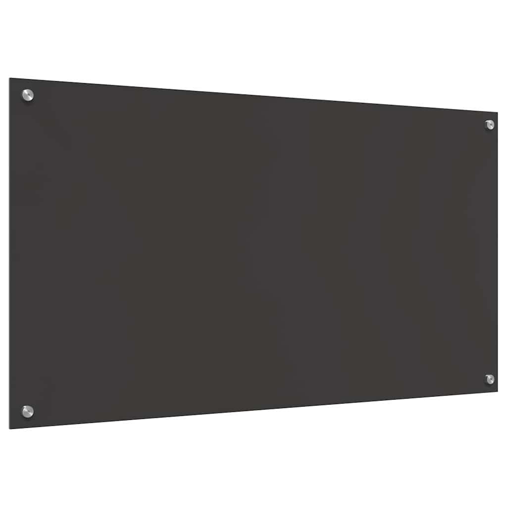 Køkken bagvæg 2 pcs Mørkegrå 110 x 60 cm hærdet glas