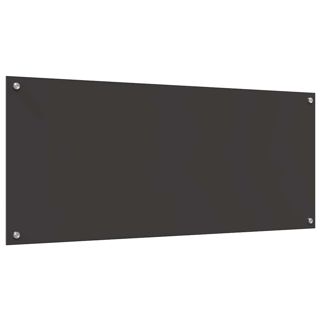Køkken bagvæg 2 pcs Mørkegrå 120 x 50 cm hærdet glas