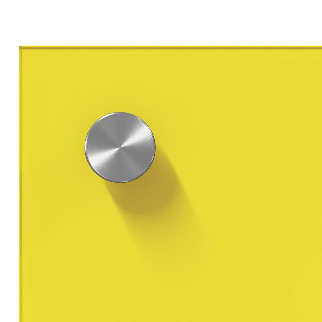 Køkken bagvæg 2 pcs Gul 110 x 60 cm hærdet glas