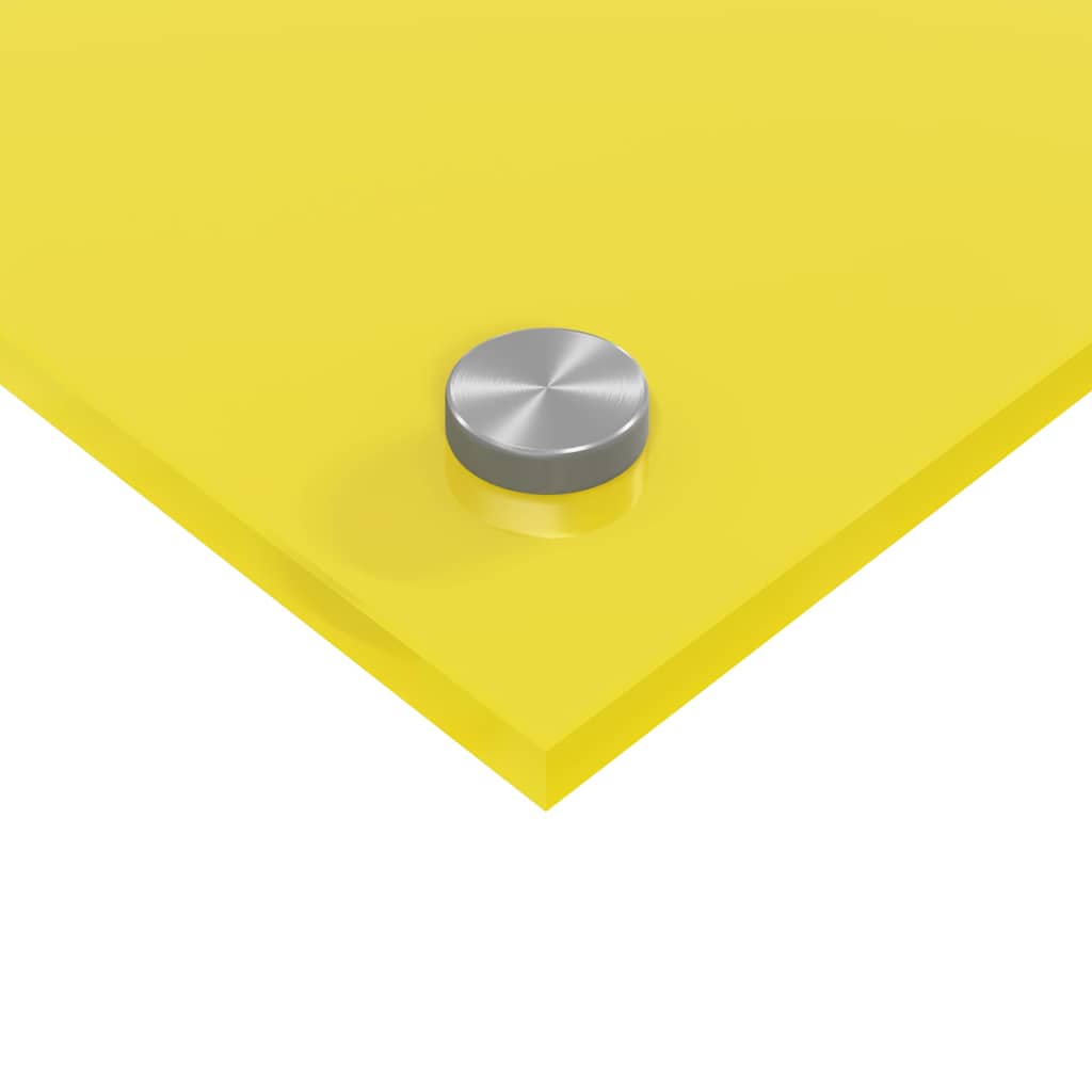 Køkken bagvæg 2 pcs Gul 110 x 60 cm hærdet glas