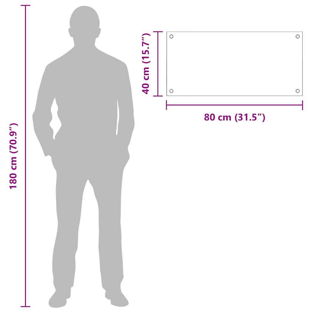 Køkken bagvæg 2 pcs Hvid 80 x 40 cm hærdet glas