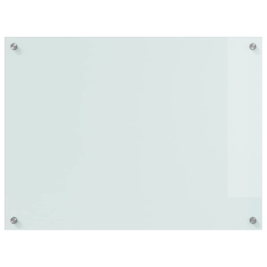 Køkken bagvæg 2 pcs Hvid 80 x 60 cm hærdet glas