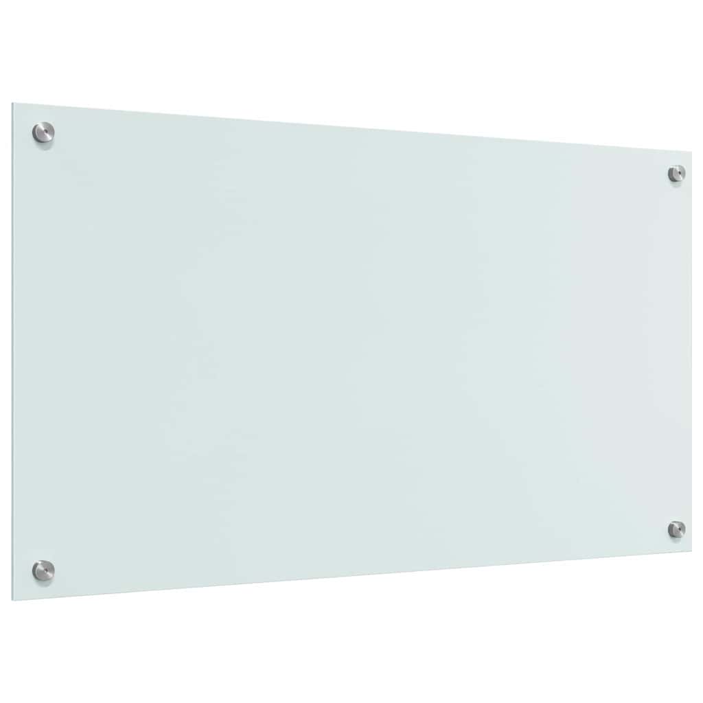 Køkken bagvæg 2 pcs Hvid 90 x 50 cm hærdet glas