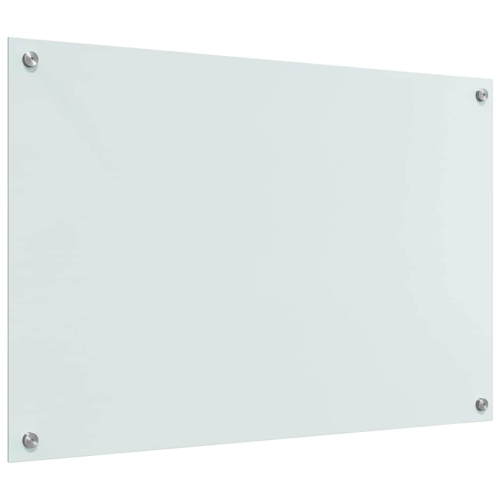 Køkken bagvæg 2 pcs Hvid 90 x 60 cm hærdet glas