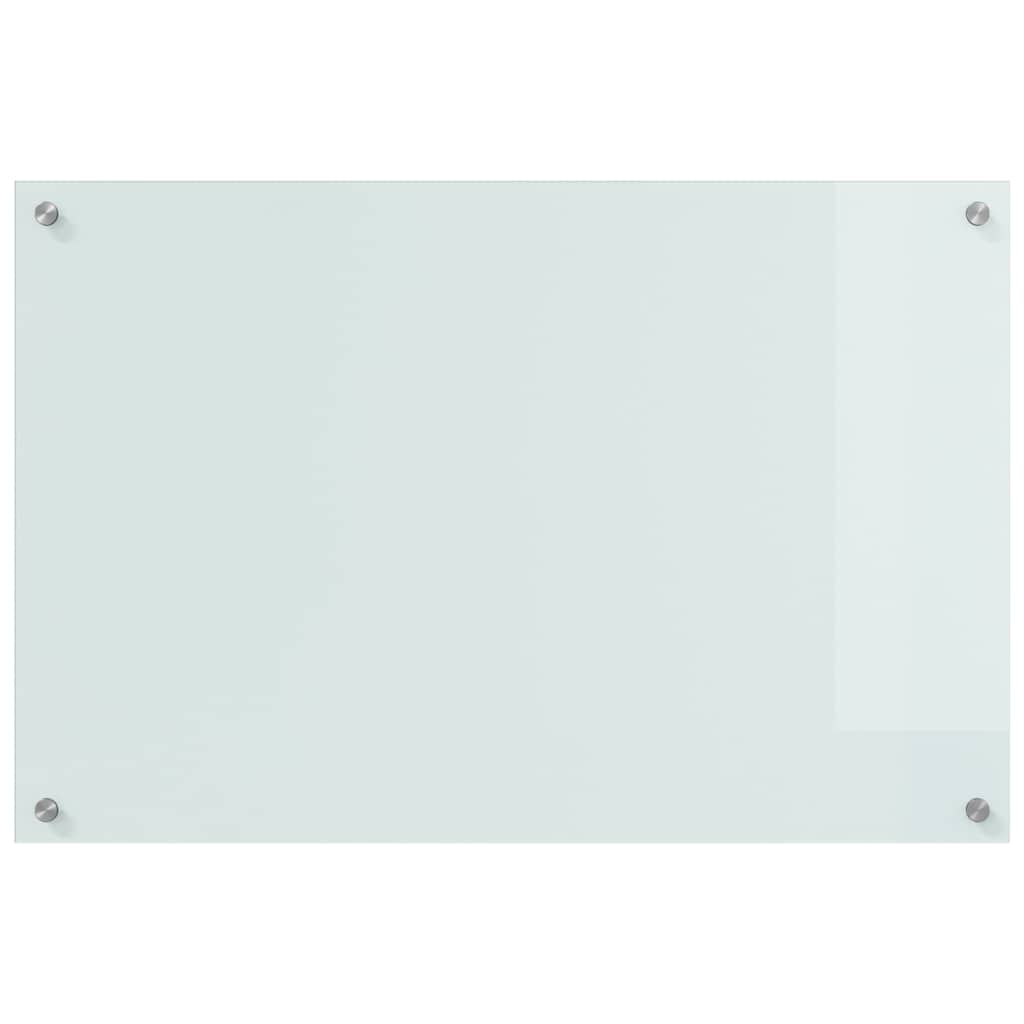 Køkken bagvæg 2 pcs Hvid 90 x 60 cm hærdet glas