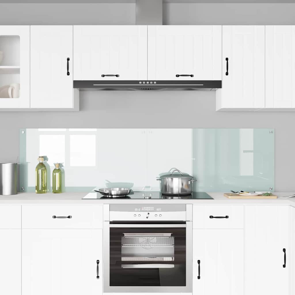Køkken bagvæg 2 pcs Hvid 100 x 50 cm hærdet glas