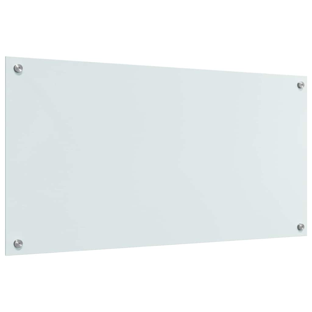 Køkken bagvæg 2 pcs Hvid 100 x 50 cm hærdet glas