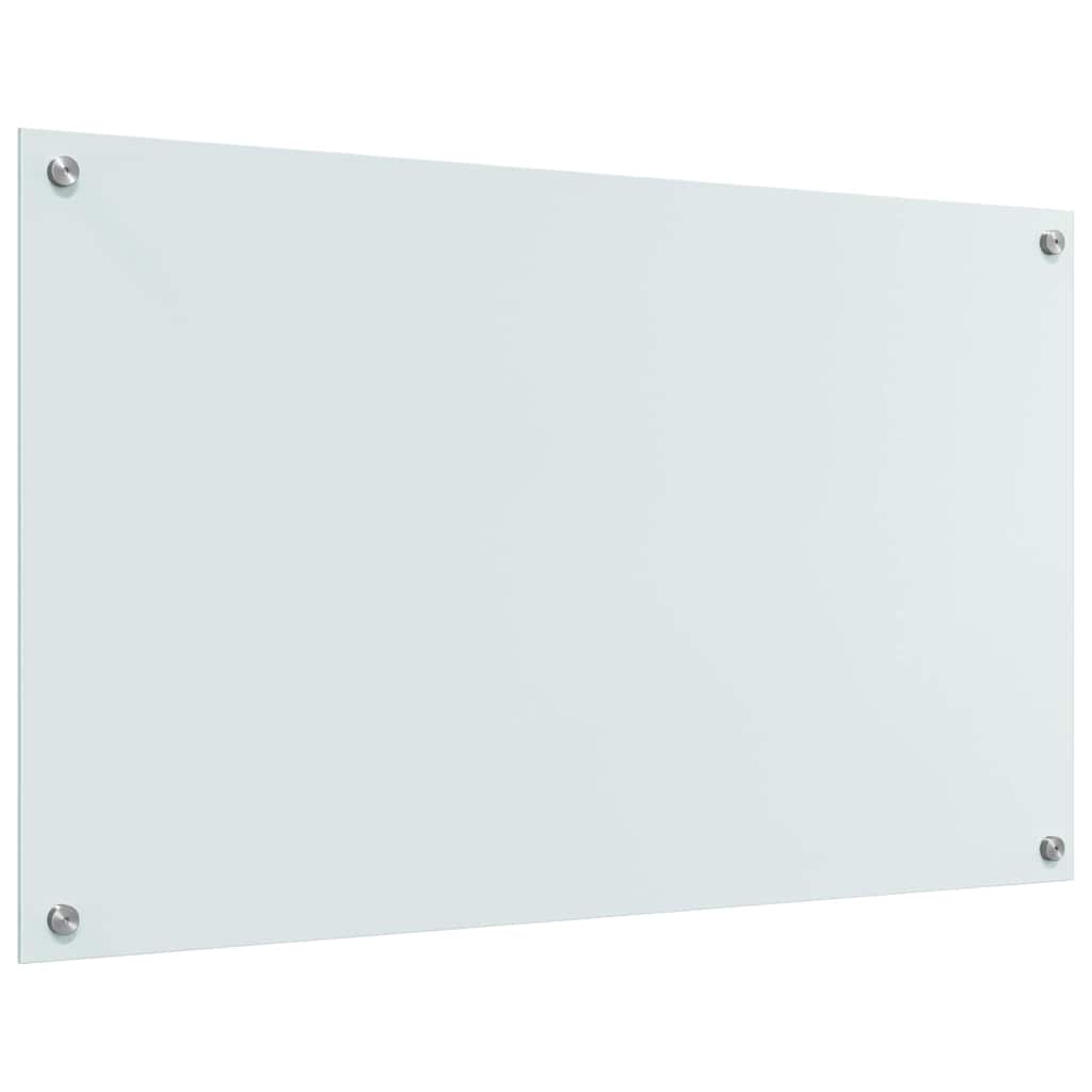 Køkken bagvæg 2 pcs Hvid 100 x 60 cm hærdet glas