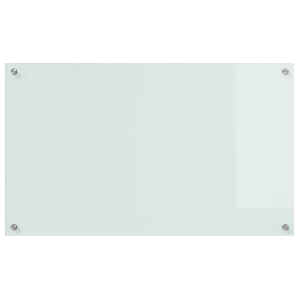 Køkken bagvæg 2 pcs Hvid 100 x 60 cm hærdet glas