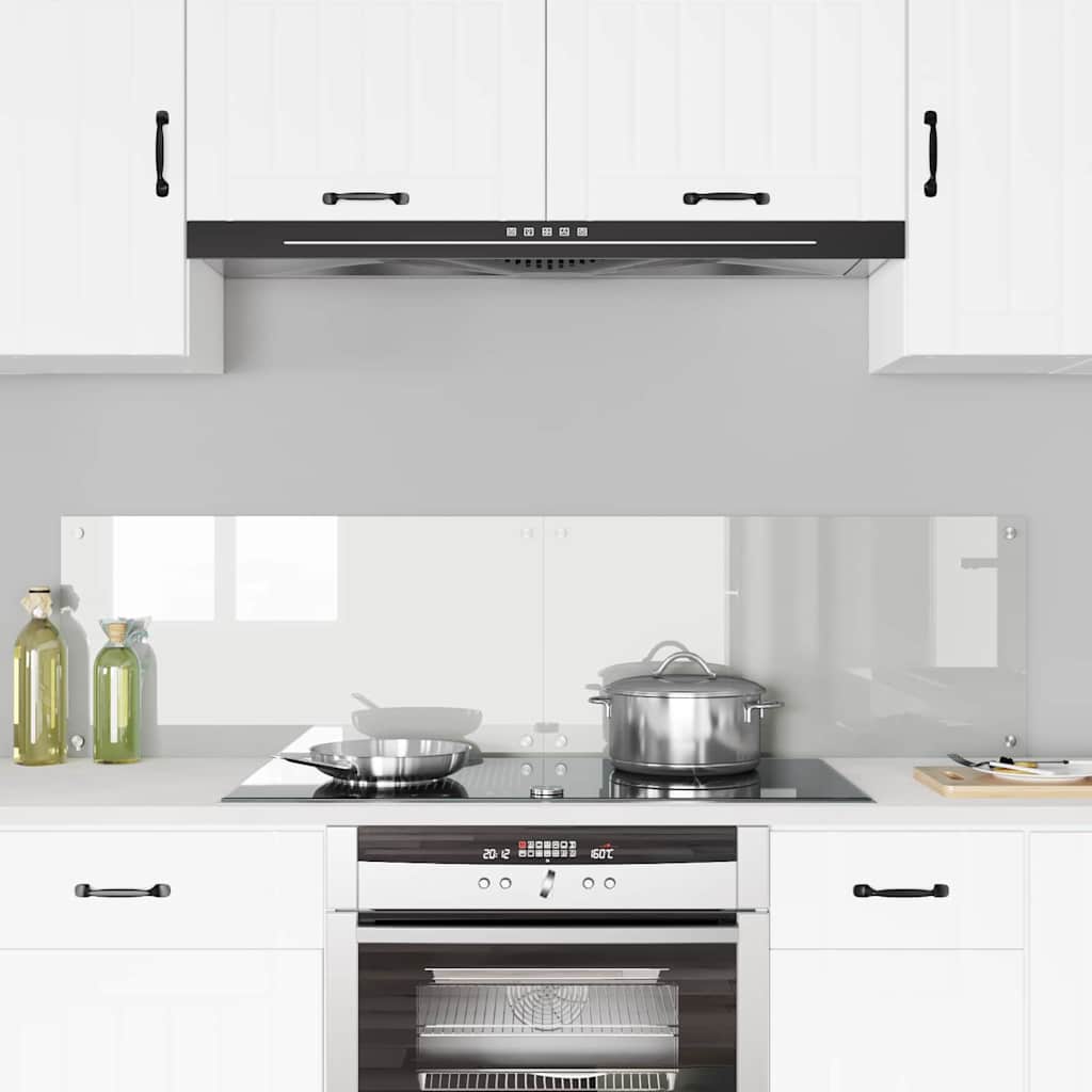 Køkken bagvæg 2 pcs Transparent 80 x 40 cm hærdet glas