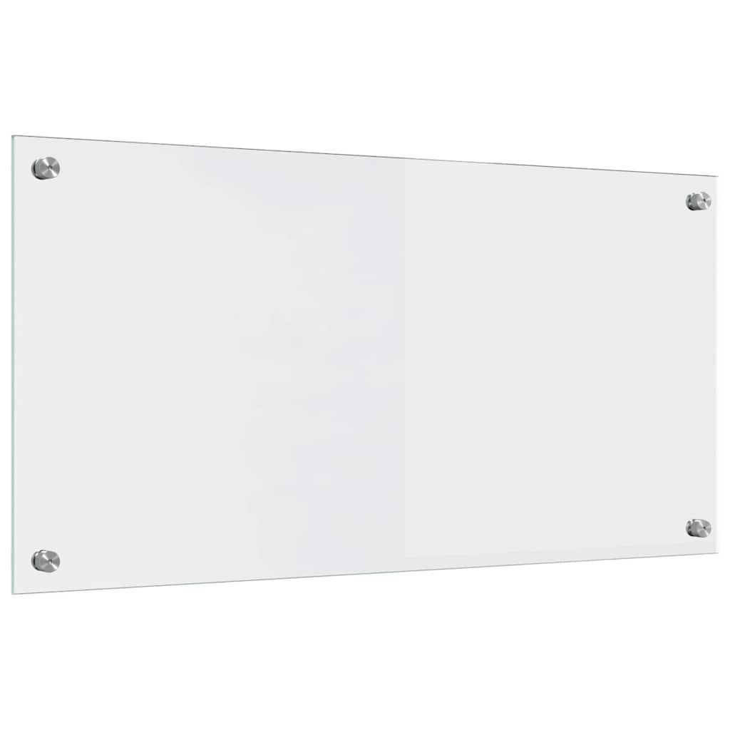 Køkken bagvæg 2 pcs Transparent 80 x 40 cm hærdet glas