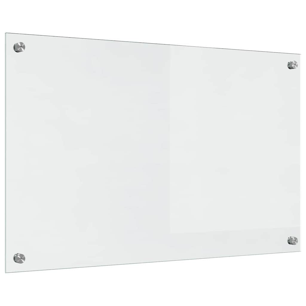 Køkken bagvæg 2 pcs Transparent 80 x 50 cm hærdet glas