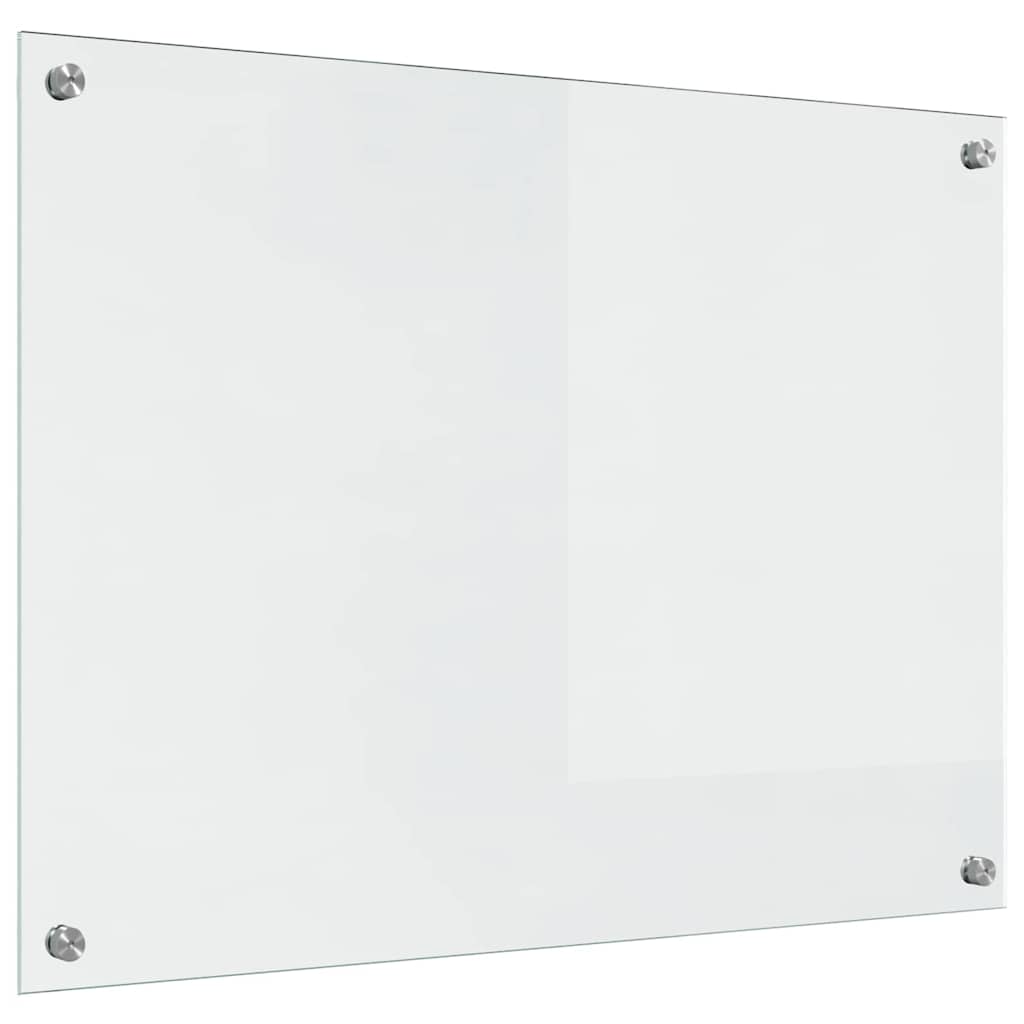 Køkken bagvæg 2 pcs Transparent 80 x 60 cm hærdet glas