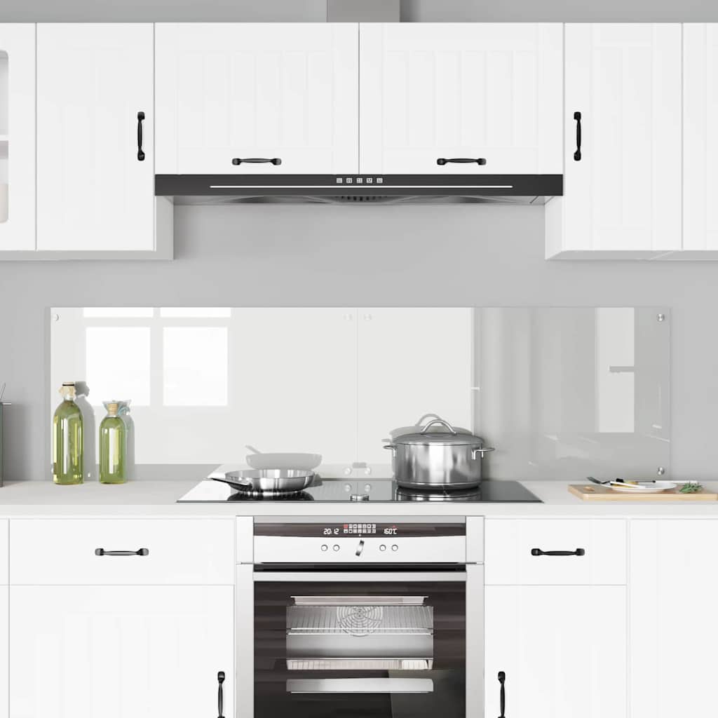 Køkken bagvæg 2 pcs Transparent 90 x 50 cm hærdet glas