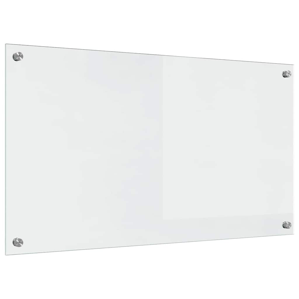 Køkken bagvæg 2 pcs Transparent 90 x 50 cm hærdet glas