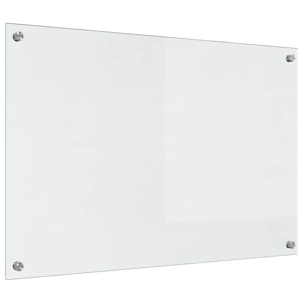 Køkken bagvæg 2 pcs Transparent 90 x 60 cm hærdet glas