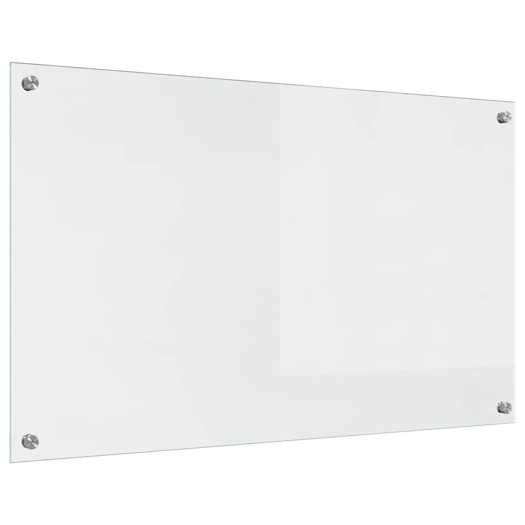 Køkken bagvæg 2 pcs Transparent 100 x 60 cm hærdet glas
