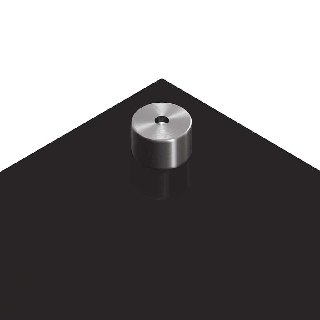 Køkken bagvæg 2 pcs Sort 90 x 60 cm hærdet glas