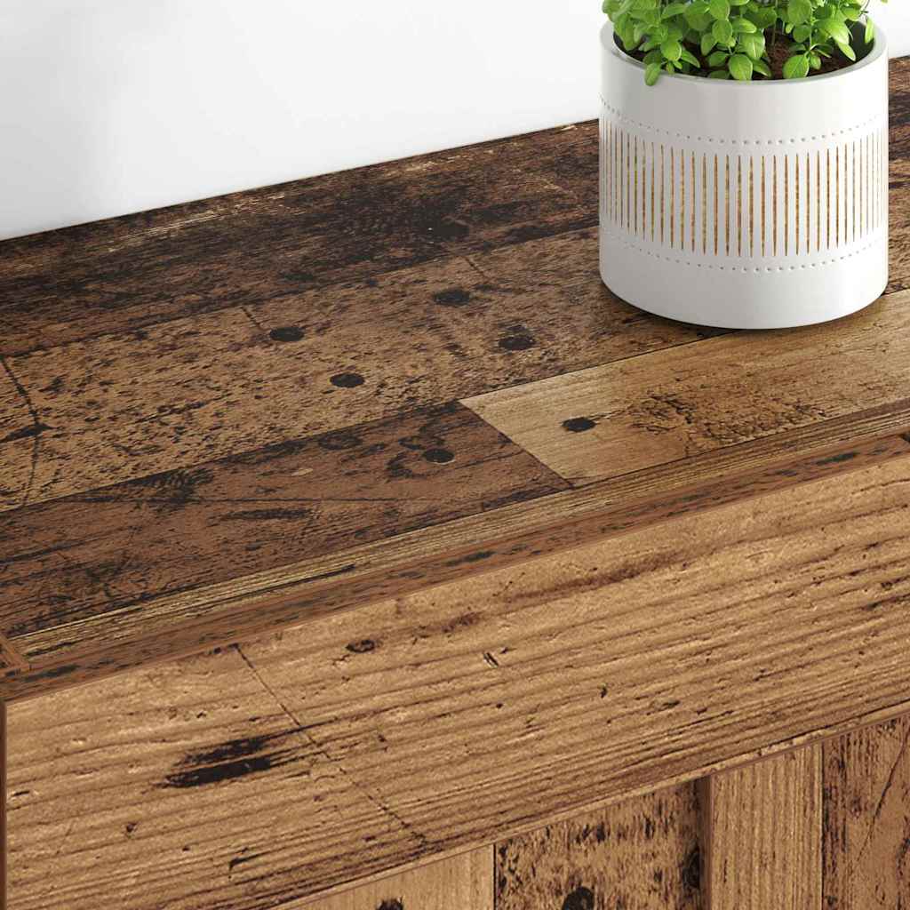 Væghængt skab Vægmonteret 2 pcs Gammelt træ 69,5 x 34 x 90 cm