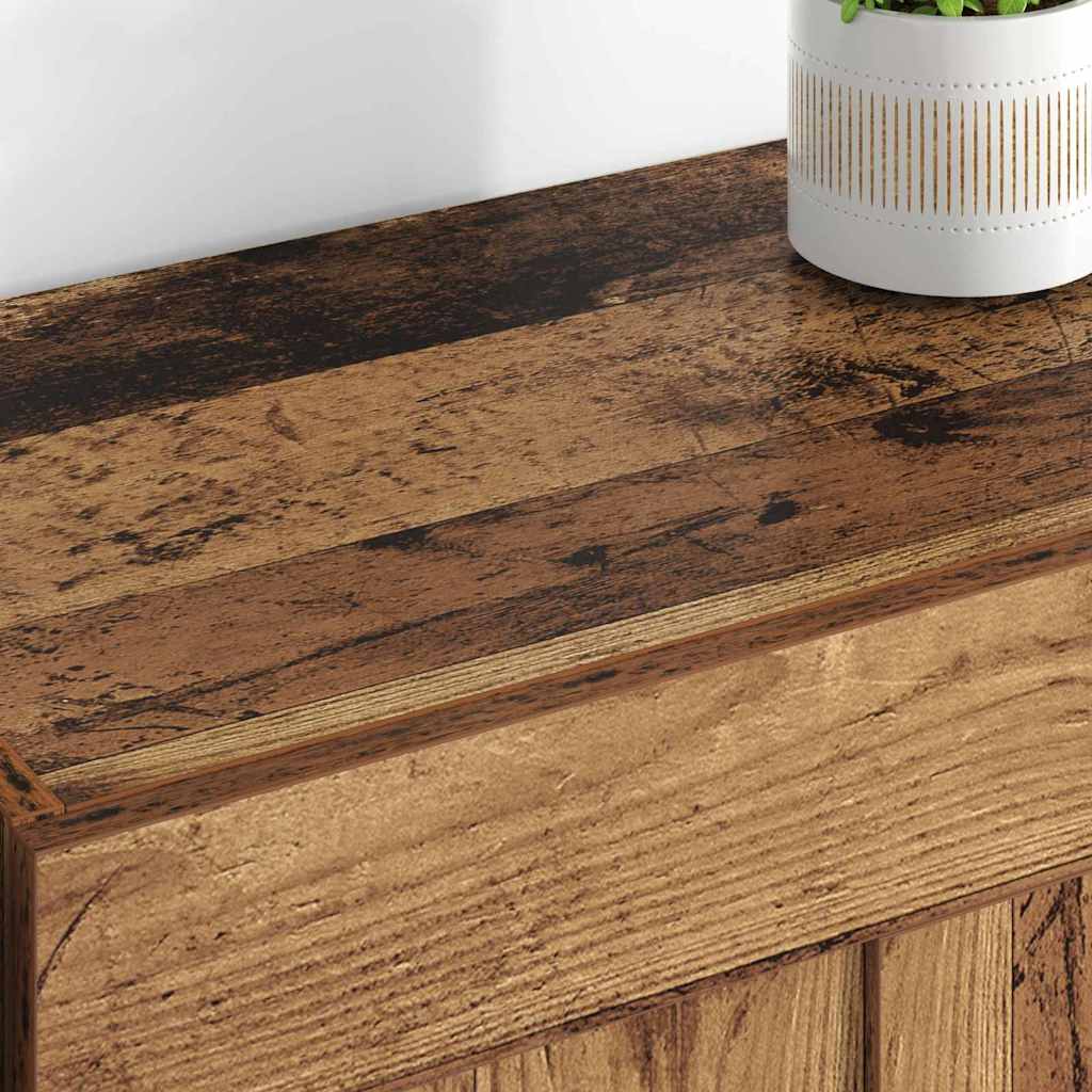 Væghængt skab Vægmonteret 2 pcs Gammelt træ 69,5 x 34 x 90 cm