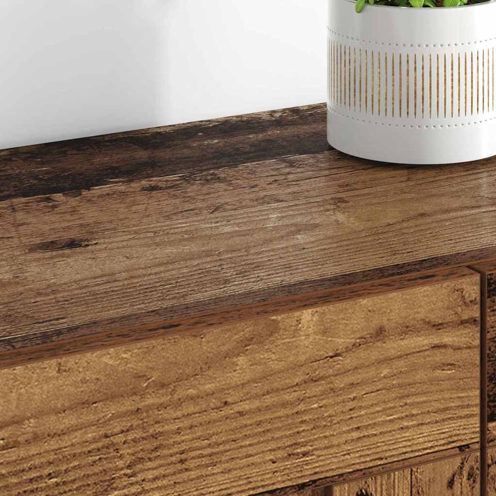 Væghængt skab Vægmonteret 2 pcs Gammelt træ 69,5 x 34 x 90 cm