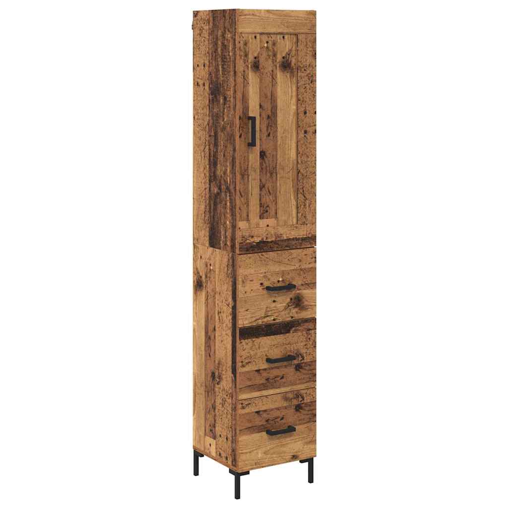 Highboard Gammelt træ 34,5 x 34 x 180 cm Konstrueret træ