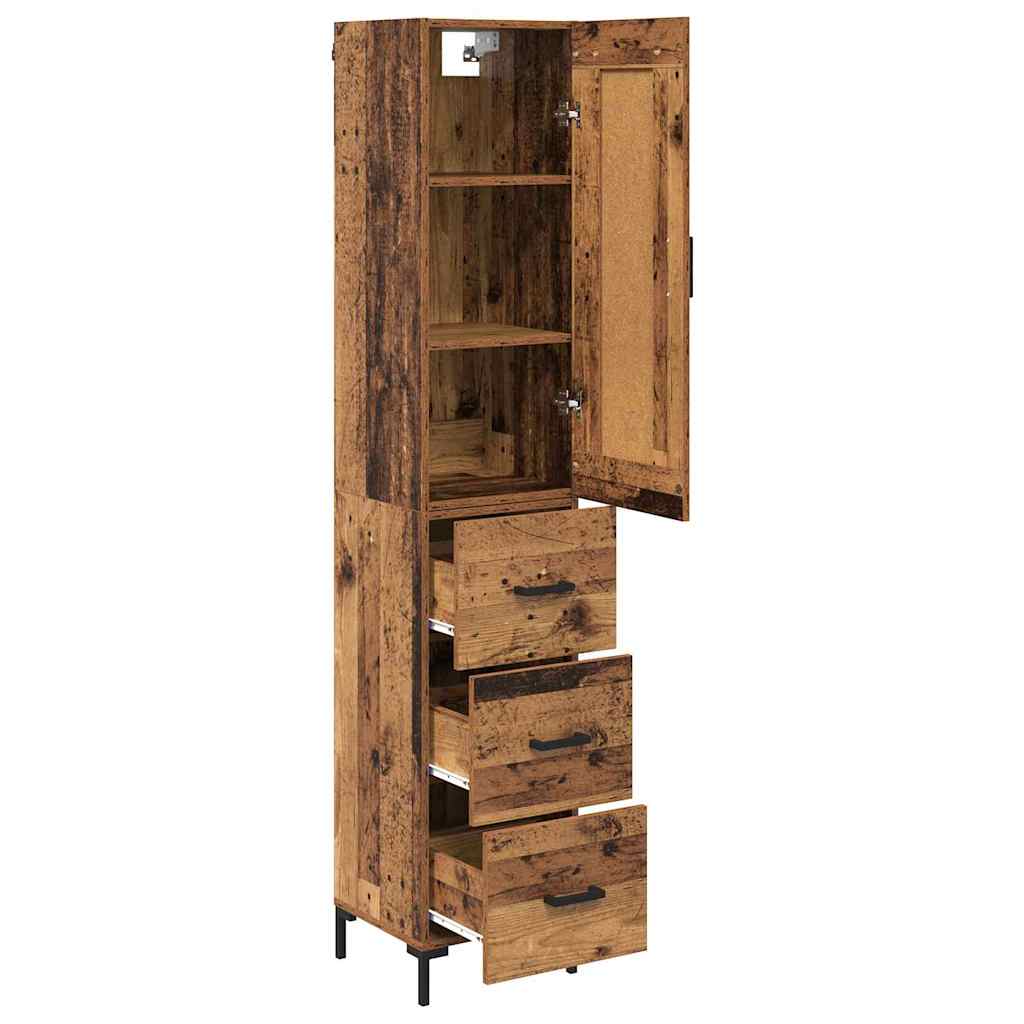 Highboard Gammelt træ 34,5 x 34 x 180 cm Konstrueret træ